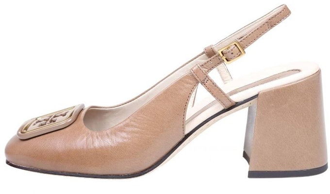 (Women) TORY BURCH Leather Buckle Block Heel 'Brown' 136335-200 Buy (Women) TORY BURCH Leather Buckle Block Heel 'Brown' 136335-200