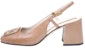 (W) TORY BURCH Kulit Buckle Tumit Blok 'Coklat' 136335-200