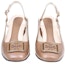 Shop (W) TORY BURCH Kulit Buckle Tumit Blok 'Coklat' 136335-200