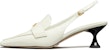 (W) TORY BURCH Tumit Tinggi Kulit Buckle 'Champagne Heel' 144435-100