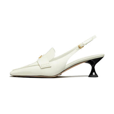 (W) TORY BURCH Leather Buckle High Heels 'Champagne Heel'