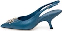 Buy (W) TORY BURCH Kulit Gesper Hujung Runcing Stiletto 'Fesyen Biru' 149150-449