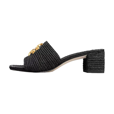 (W) TORY BURCH Leather Casual Open-Toe Slide 'Black'