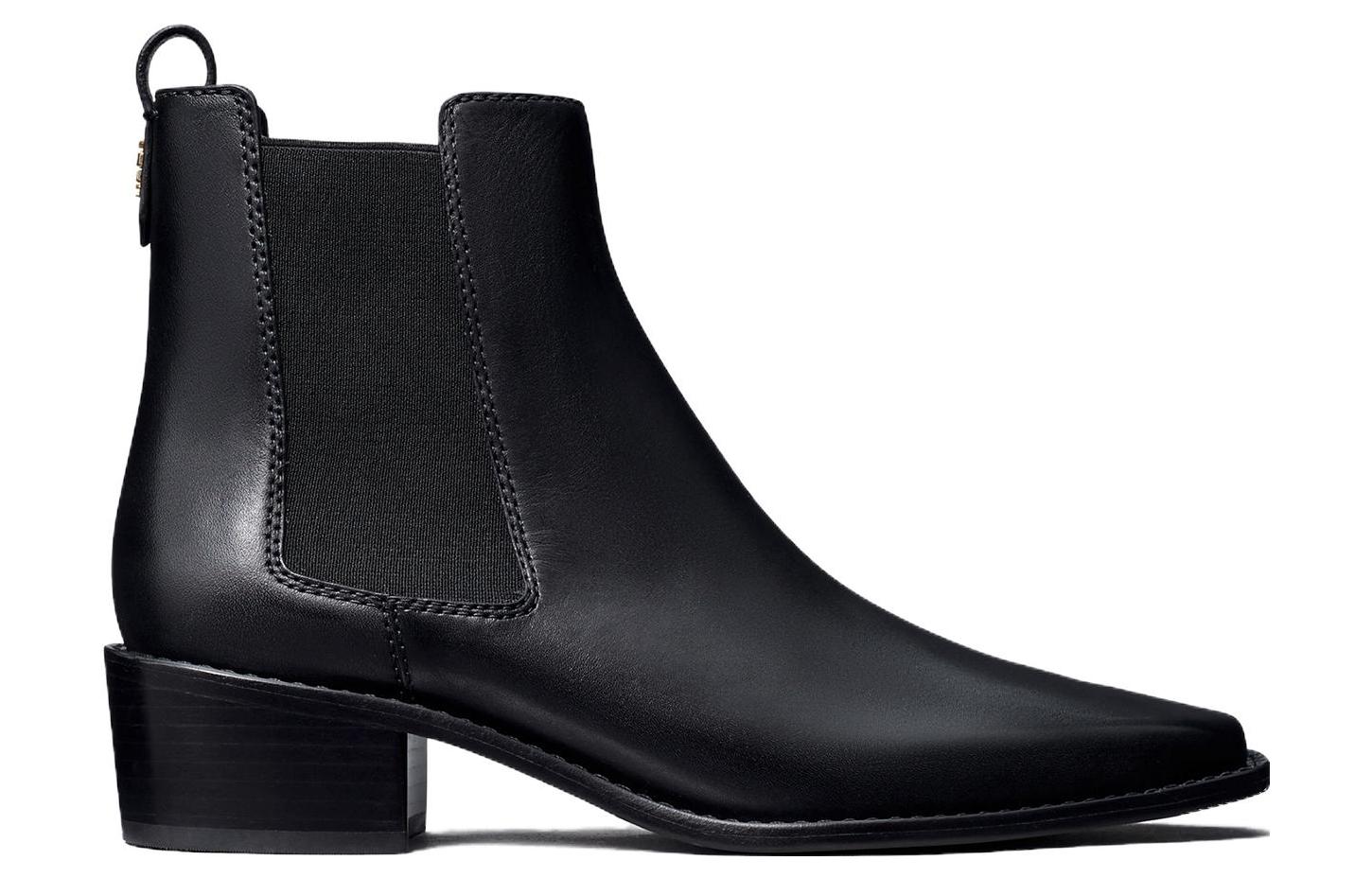 (W) TORY BURCH Leather Chelsea Boot 'Black Zip CMFT' 圖 2