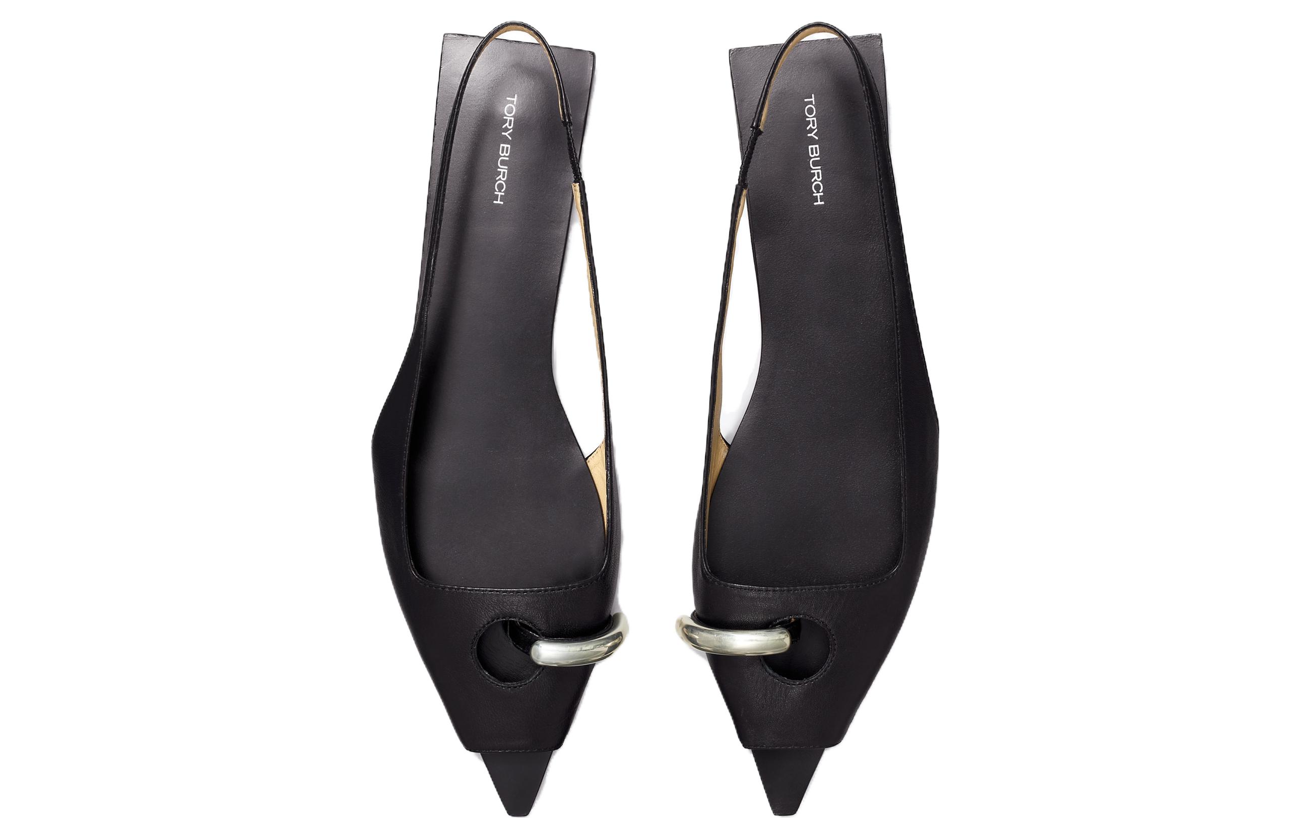 (W) TORY BURCH Leather Cut-Out Slide 'Black' 圖 3