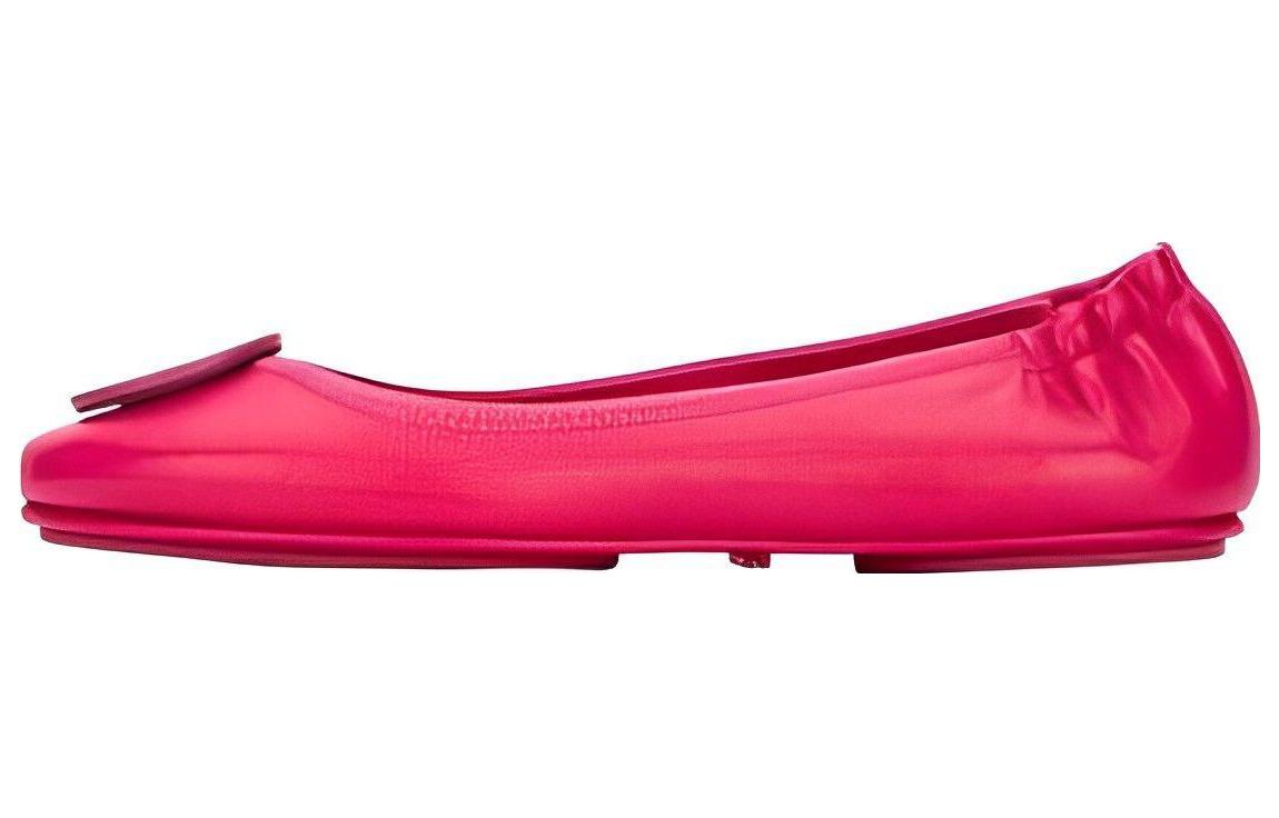 (W) TORY BURCH Leather Elastic Heel 'Double T Logo Red'