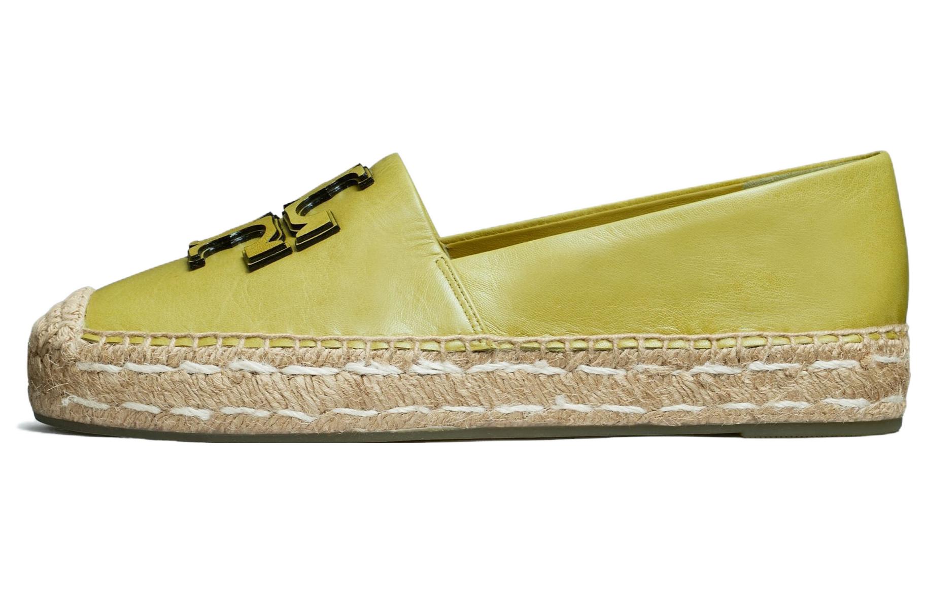 (W) TORY BURCH Leather Espadrille 'Green Logo'