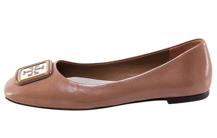 (Women) TORY BURCH Leather Fashion Flat 'Light Brown' 134895-200