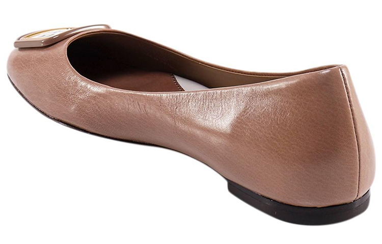 Shop (W) TORY BURCH Zapatos Planos de Cuero 'Marrón Claro' 134895-200