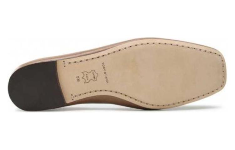 Purchase (W) TORY BURCH Zapatos Planos de Cuero 'Marrón Claro' 134895-200