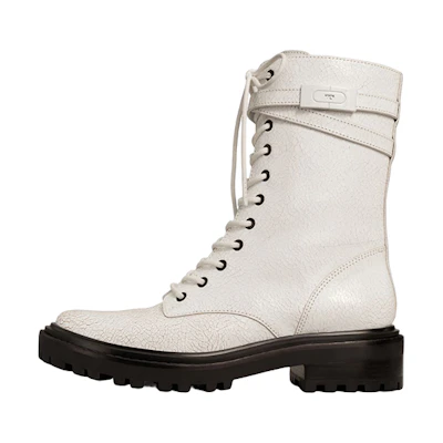 (W) TORY BURCH Leather Fashion Strap Ankle Boot 'White'