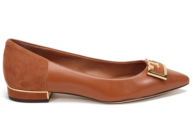 (W) TORY BURCH Leather Flat 'Fashion Pointed-Toe Brown' 圖 2