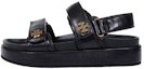 Buy (W) TORY BURCH Selipar Fesyen Kulit Hujung Bulat 'Hitam' 144328-001