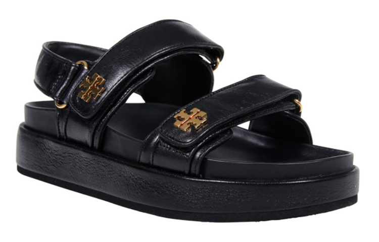 Order (W) TORY BURCH Chanclas de Cuero con Punta Redonda 'Negro' 144328-001