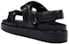 (W) TORY BURCH Selipar Fesyen Kulit Hujung Bulat 'Hitam' 144328-001