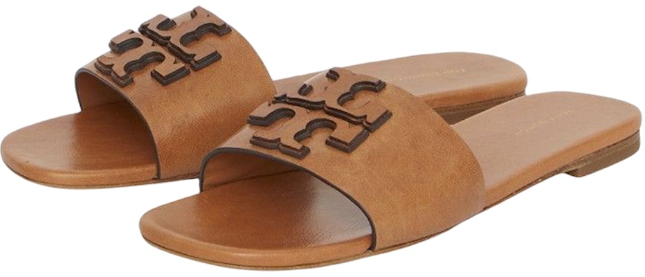 (W) TORY BURCH Sandalia Plana de Cuero 'Brown Fashion Slide' 149466-240 Order (W) TORY BURCH Sandalia Plana de Cuero 'Brown Fashion Slide' 149466-240
