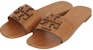 (W) TORY BURCH Sandal Kulit Rata 'Brown Fashion Slide' 149466-240