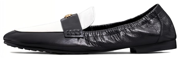 (Women) TORY BURCH Leather Flat Slip-On 'Black and White' 147427-960 (Women) TORY BURCH Leather Flat Slip-On 'Black and White' 147427-960