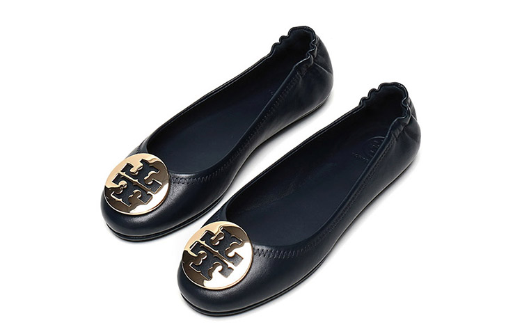 (W) TORY BURCH Leather Flats 'Metallic Buckle Deep Navy' 圖 3