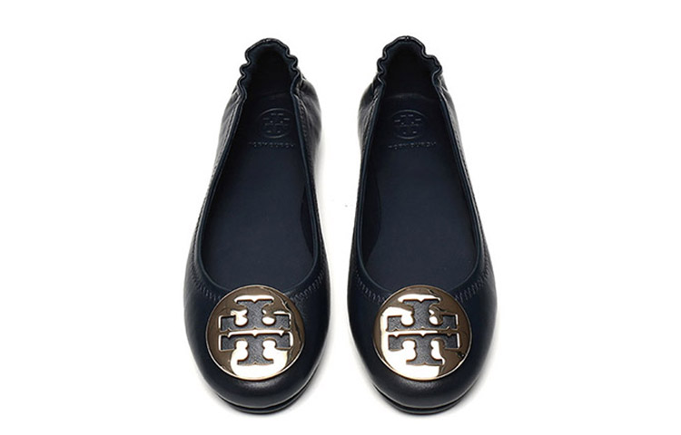(W) TORY BURCH Leather Flats 'Metallic Buckle Deep Navy' 圖 4