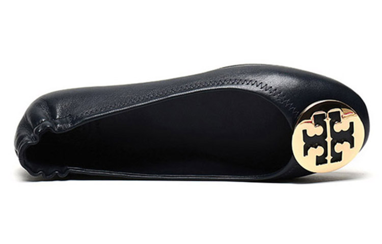 (W) TORY BURCH Leather Flats 'Metallic Buckle Deep Navy' 圖 5