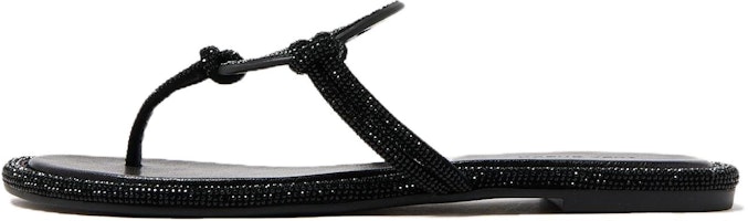 (Women) TORY BURCH Miller Knotted Pave Perfect 'Black' 152177-001 (Women) TORY BURCH Miller Knotted Pave Perfect 'Black' 152177-001