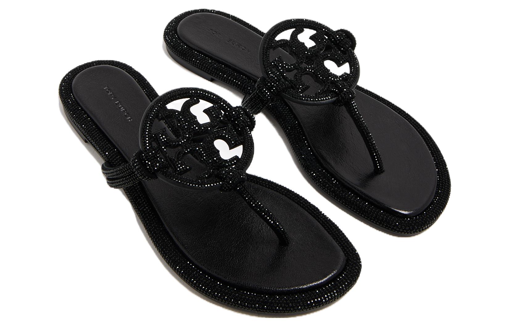 Shop (W) TORY BURCH Sandalias de Piel 'Black Comfort' 152177-001