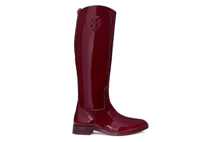(W) TORY BURCH Leather High-Top Boots 'Red Zipper Fashion' 圖 2