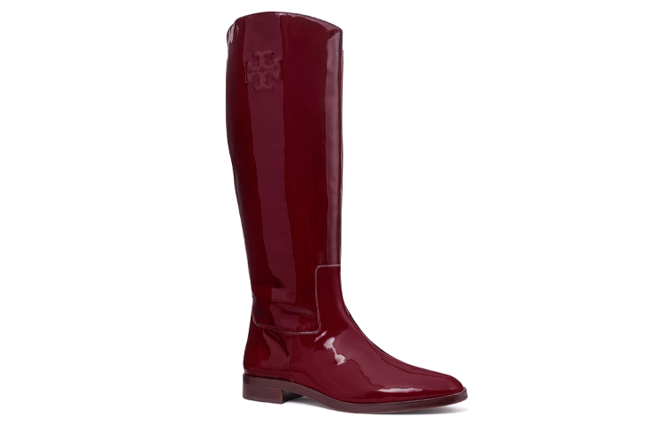 (W) TORY BURCH Leather High-Top Boots 'Red Zipper Fashion' 圖 3