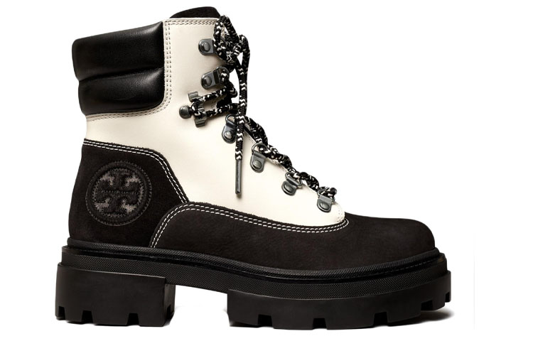 (W) TORY BURCH Leather Lace-Up Bootie 'Black and White' 圖 2