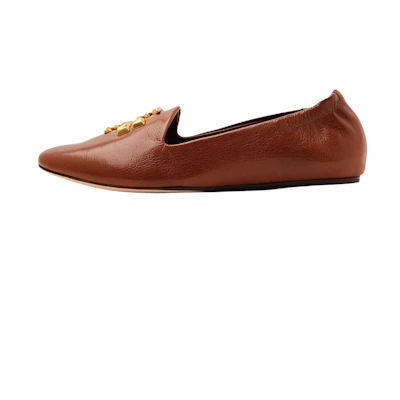 (W) TORY BURCH Leather Loafer 'Brown Fashion'