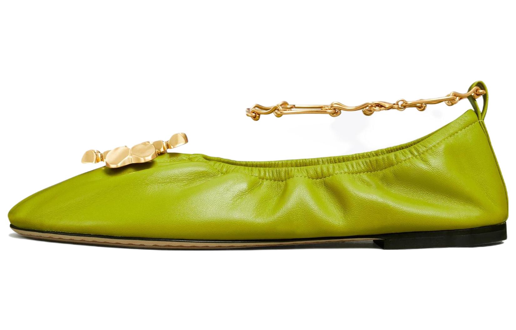 (W) TORY BURCH Leather Loafer 'Green'