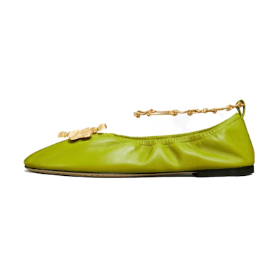 (W) TORY BURCH Leather Loafer 'Green'