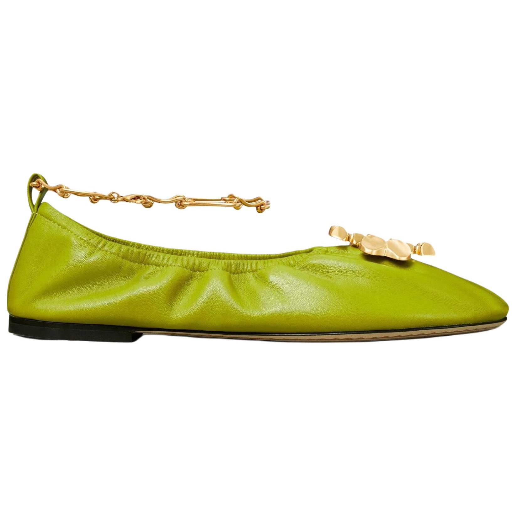 (W) TORY BURCH Leather Loafer 'Green' 圖 2