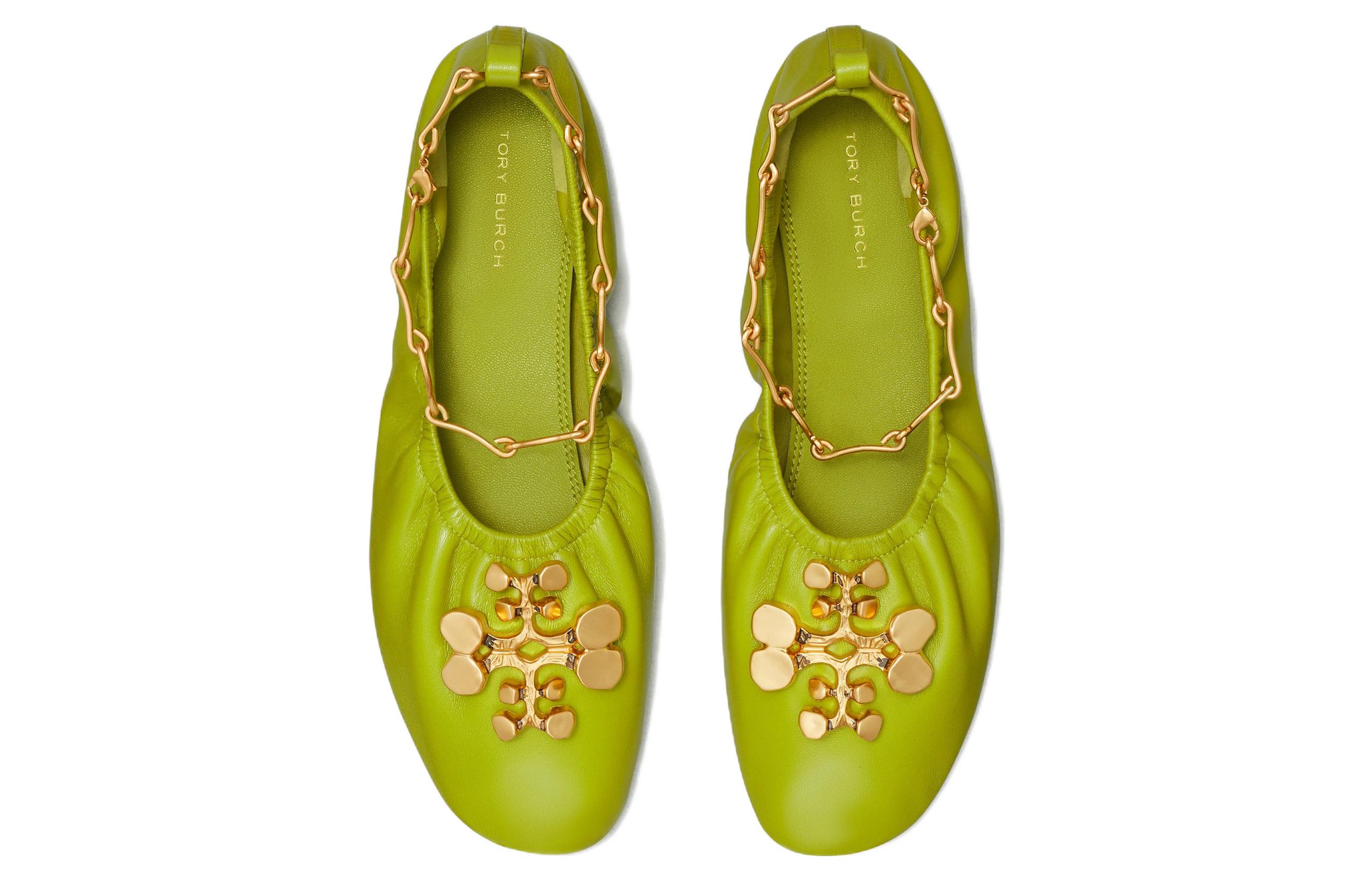 (W) TORY BURCH Leather Loafer 'Green' 圖 4