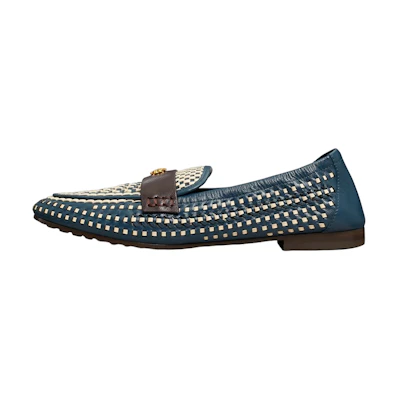 (W) TORY BURCH Leather Loafer Ballet 'Blue Logo'