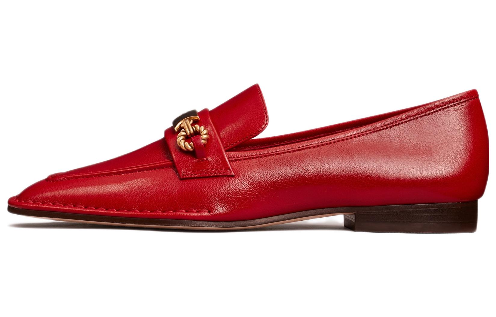 (W) TORY BURCH Leather Loafer Low 'Red'