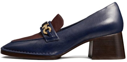 (Women) TORY BURCH Leather Logo Block-Heel 'Purple' 134951-400 (Women) TORY BURCH Leather Logo Block-Heel 'Purple' 134951-400