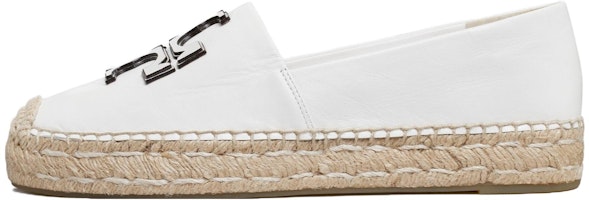 (Women) TORY BURCH Leather Logo Round Toe Espadrille 'White' 144346-109 (Women) TORY BURCH Leather Logo Round Toe Espadrille 'White' 144346-109