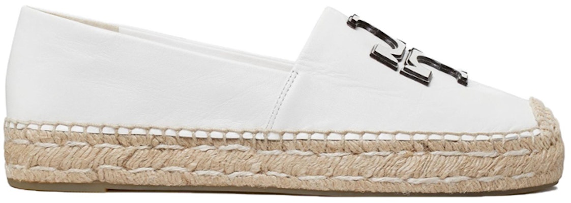 (Women) TORY BURCH Leather Logo Round Toe Espadrille 'White' 144346-109 Order (Women) TORY BURCH Leather Logo Round Toe Espadrille 'White' 144346-109