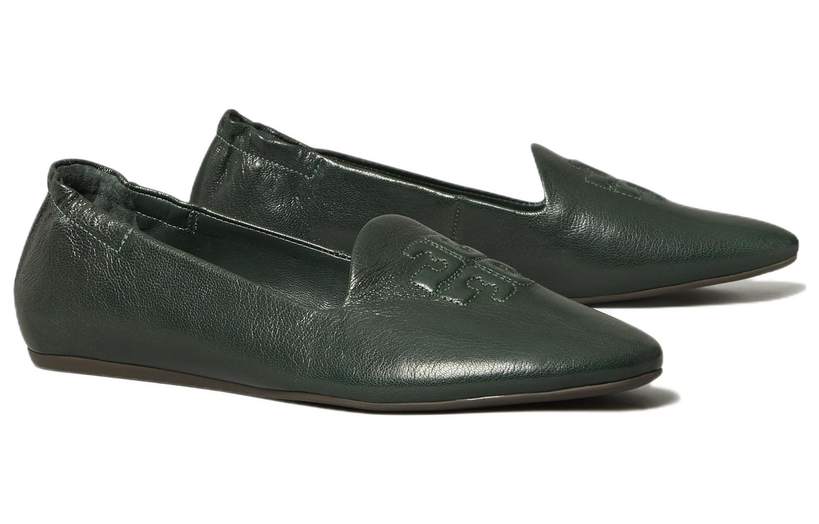 (W) TORY BURCH Leather Low-Top Slip-On 'Green' 圖 2