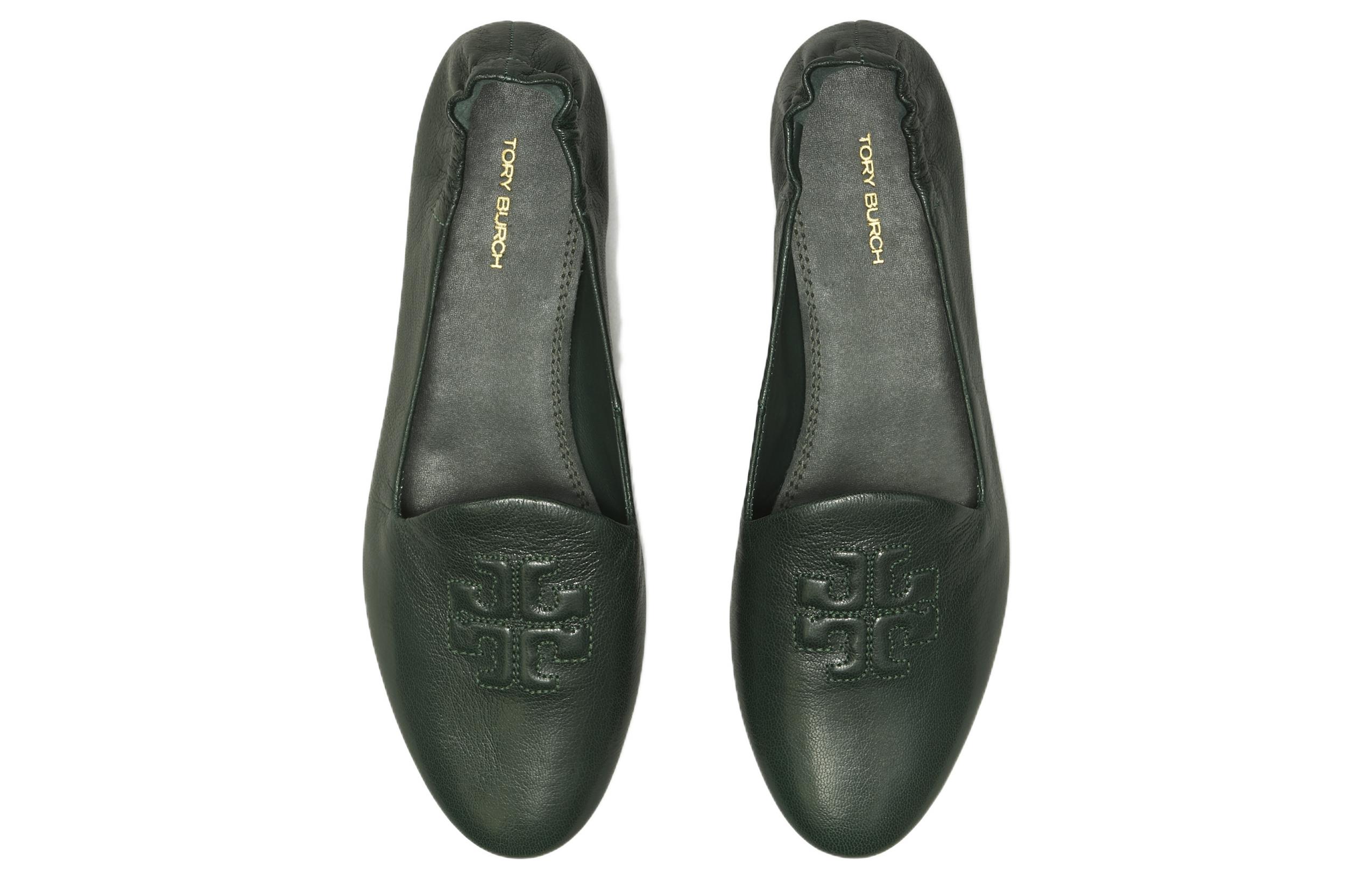(W) TORY BURCH Leather Low-Top Slip-On 'Green' 圖 3