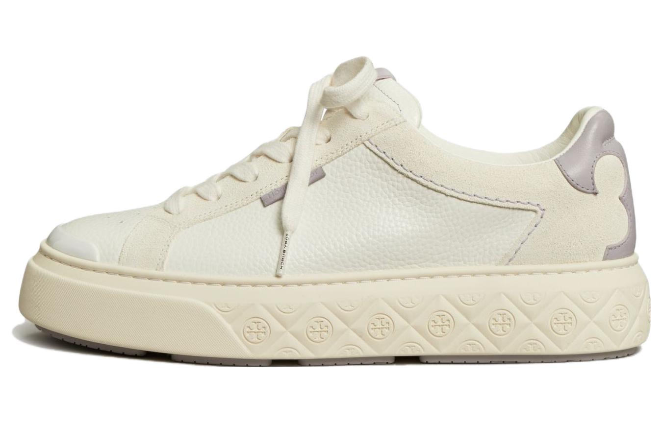 (W) TORY BURCH Leather Low-Top Sneaker 'White Lace-Up'