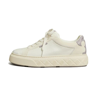 (W) TORY BURCH Leather Low-Top Sneaker 'White Lace-Up'