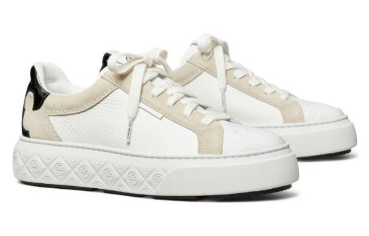 Order (W) Zapatillas bajas de cuero TORY BURCH 'Blancas'. 149085-100