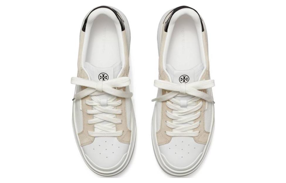 Lookbook (W) Zapatillas bajas de cuero TORY BURCH 'Blancas'. 149085-100