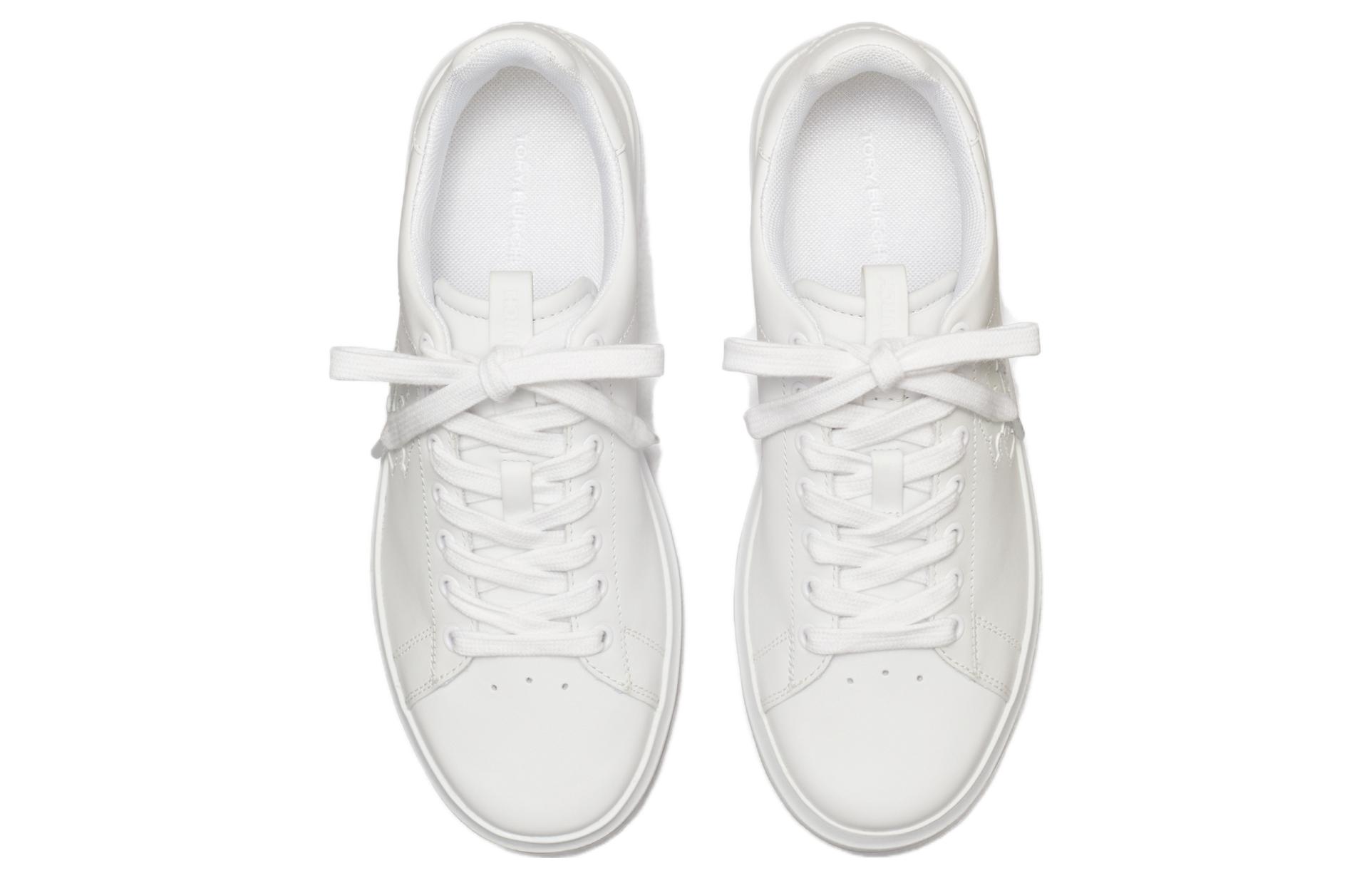 Lookbook (W) TORY BURCH Sneakers Kulit Low-Top 'White Fashion' Putih 149728-123
