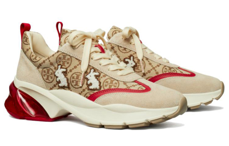 (W) TORY BURCH Leather Low Top Year of the Rabbit LTD Edition 'Beige Bunny' 圖 2