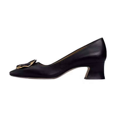 (W) TORY BURCH Leather Mid-Heel 'Black'