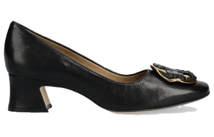 (W) TORY BURCH Leather Mid-Heel 'Black' 圖 2